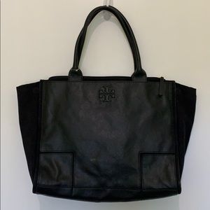Tory Burch Ella black tote bag handbag purse